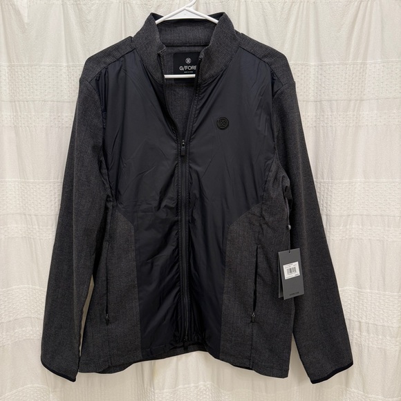G/FORE Hybrid Performance Full Zip Golf Jacket Gray Black Men's Medium NWT $280